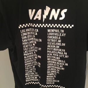 2017 vans off the wall tour t shirt
